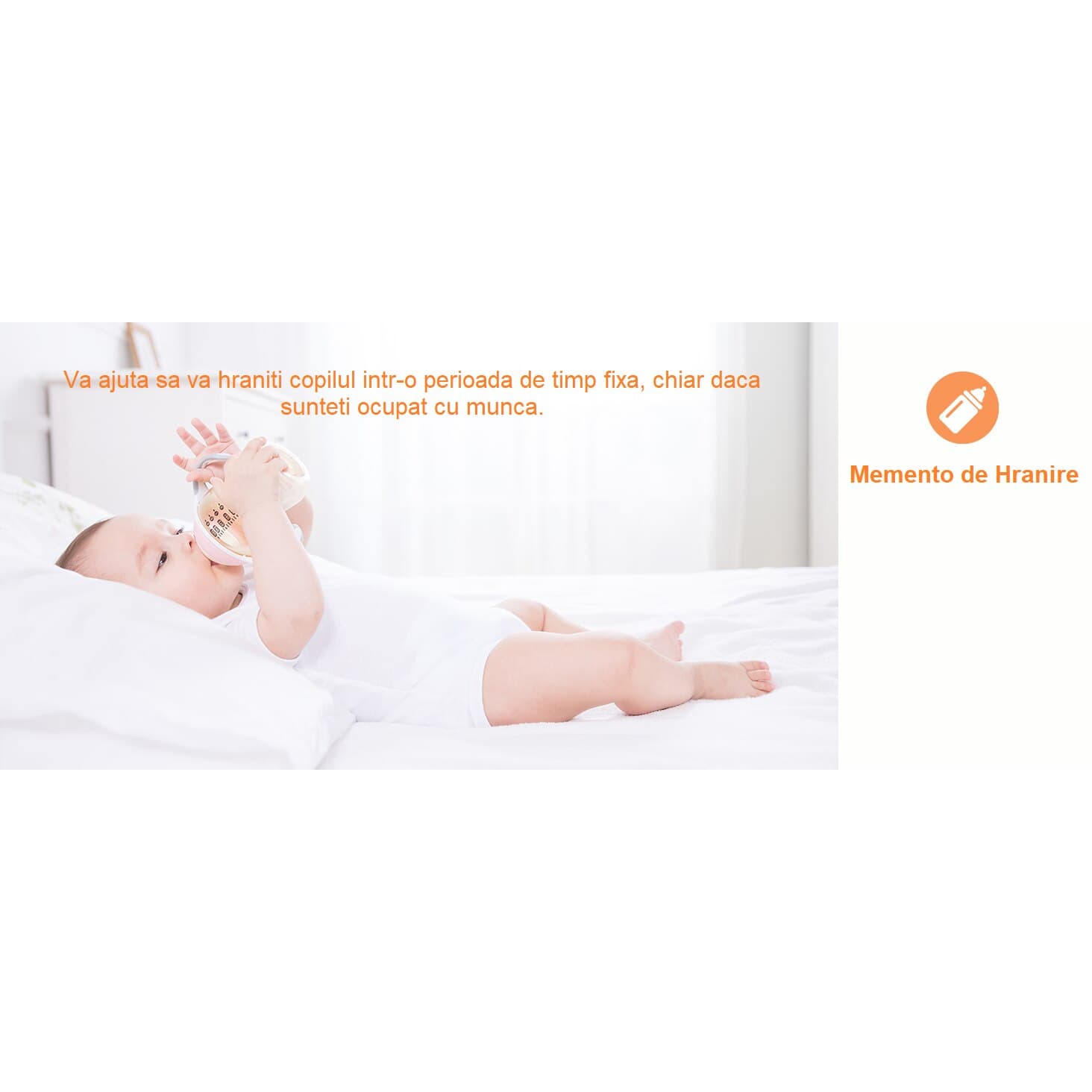 Baby Monitor WiFi 2in1 Multi View HelloKid™ DUO 2K 5” Night Vision, Aplicatie Telefon, 355°/90°, Zoom 4X, Two-Way Audio, 3000mAh, Interfon, Apel, Notificari Miscare, Sunet, Temperatura, Umiditate, Cantece, Mod ECO, Orange/White — imaginea 4
