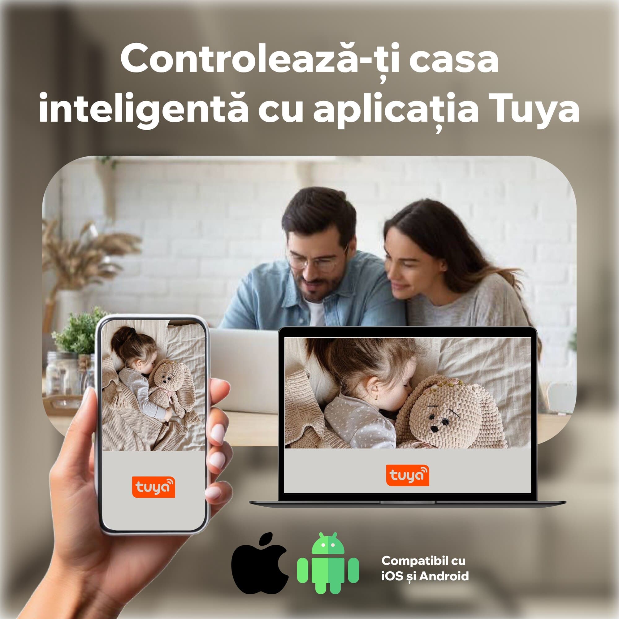 Baby Monitor, SeveShop®, Wireless, FullHD 1080p, Rotire 360°, Monitor Bebelusi cu Vedere Nocturna Infrarosu, Video / Audio, Camera Bebelusi cu Senzor si Alarma de Miscare, Auto Tracking, Sunet Bidirectional, Adaptor, Cablu USB, Baby Monitor Alb — imaginea 5
