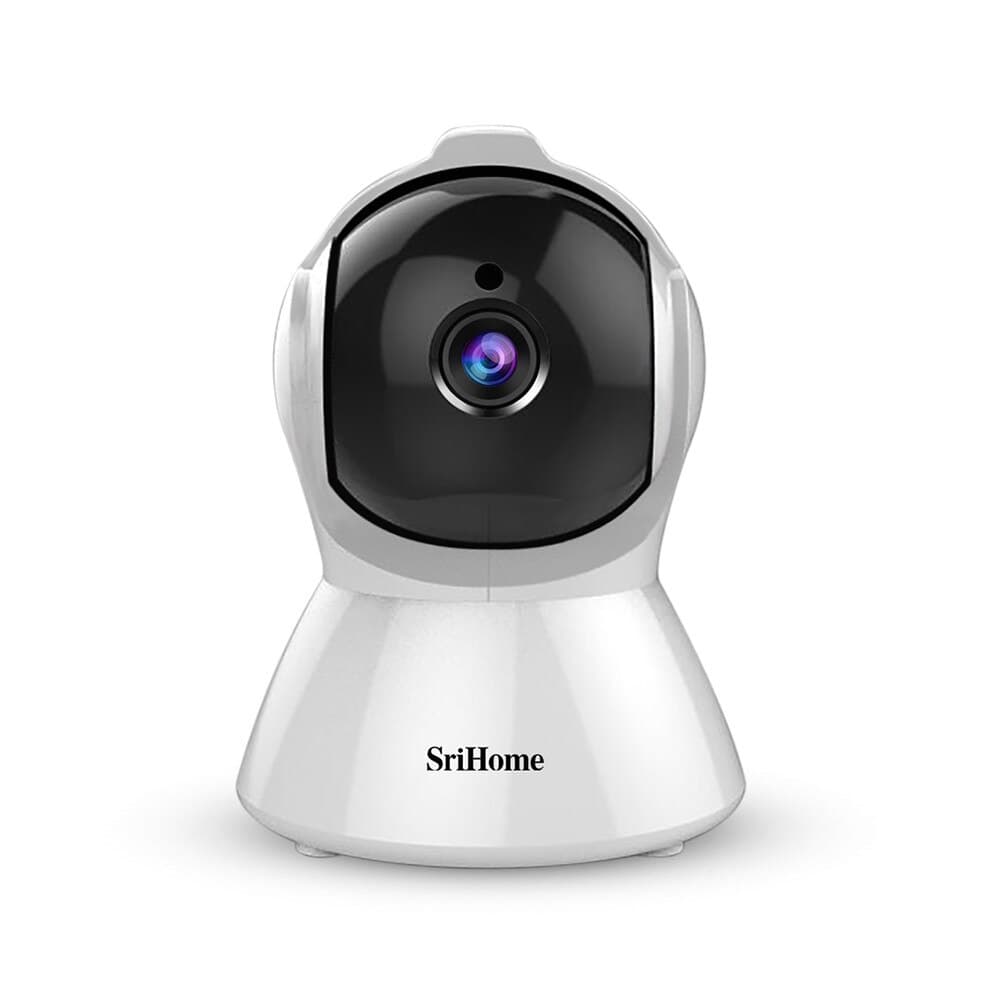 Set Baby Monitor Wireless Sricam™ SH025 Plus SriHome, FullHD 2MP, Monitorizare Video Audio Bebelusi, Auto Tracking, Vedere Nocturna, Audio-Video, Sunet bidirectional, Rotire automata, rezolutie 1920*1080, senzor miscare, alb + sticker "bebe monitorizat" — imaginea 3