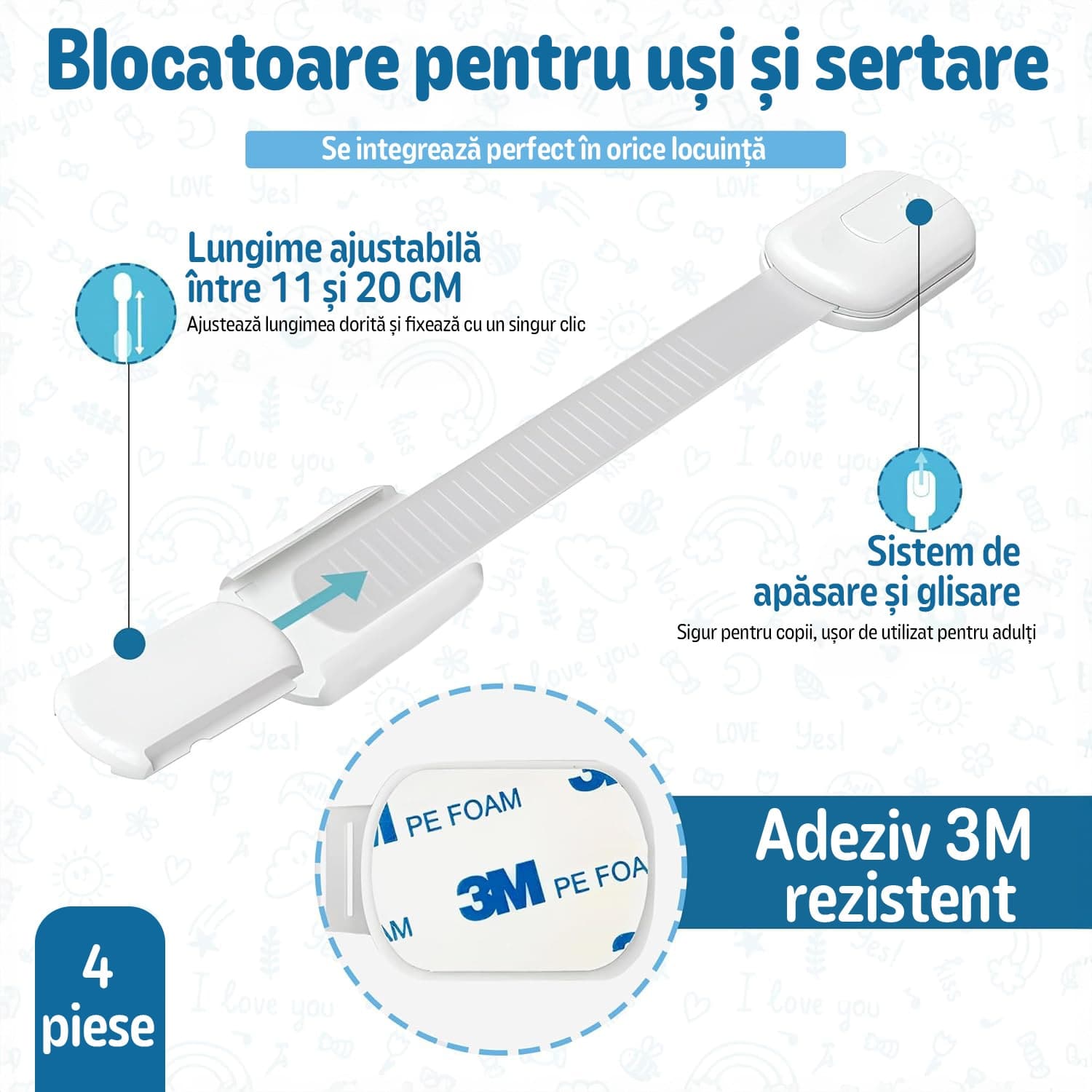 Set Siguranta Copii 35 Piese MONDESA® - Blocatoare Usi si Sertare, Protectii Colturi Mobilier si Capace Prize, Opritoare Usi, Prevenire Accidente si Siguranta sporita pentru Bebe, Multicolor — imaginea 5