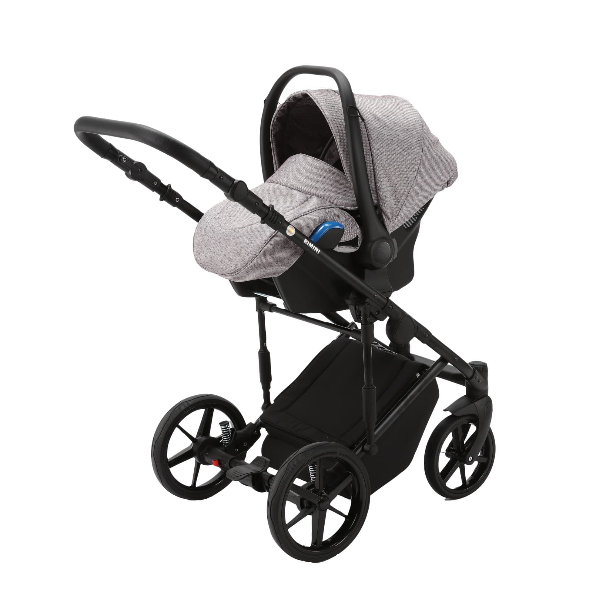 Carucior 3 in 1 ADAMEX RIMINI ALU, LUX Collection, Linen & EcoLeather RY40, Gri/Bordeaux — imaginea 5