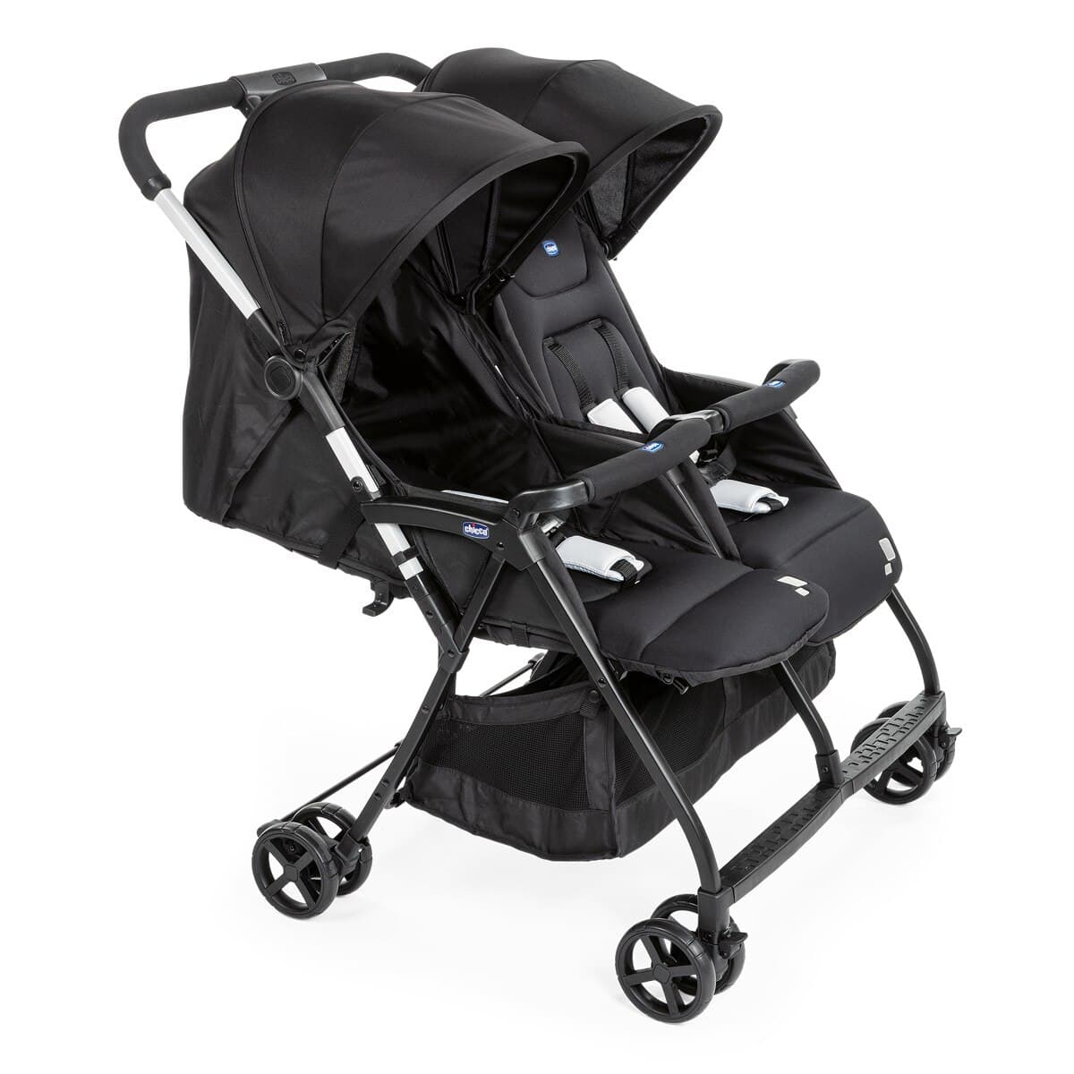 Carucior gemeni, Chicco, Ohlala, Ultra usor si compact, 8 kg, 0 luni+, Negru — imaginea 3