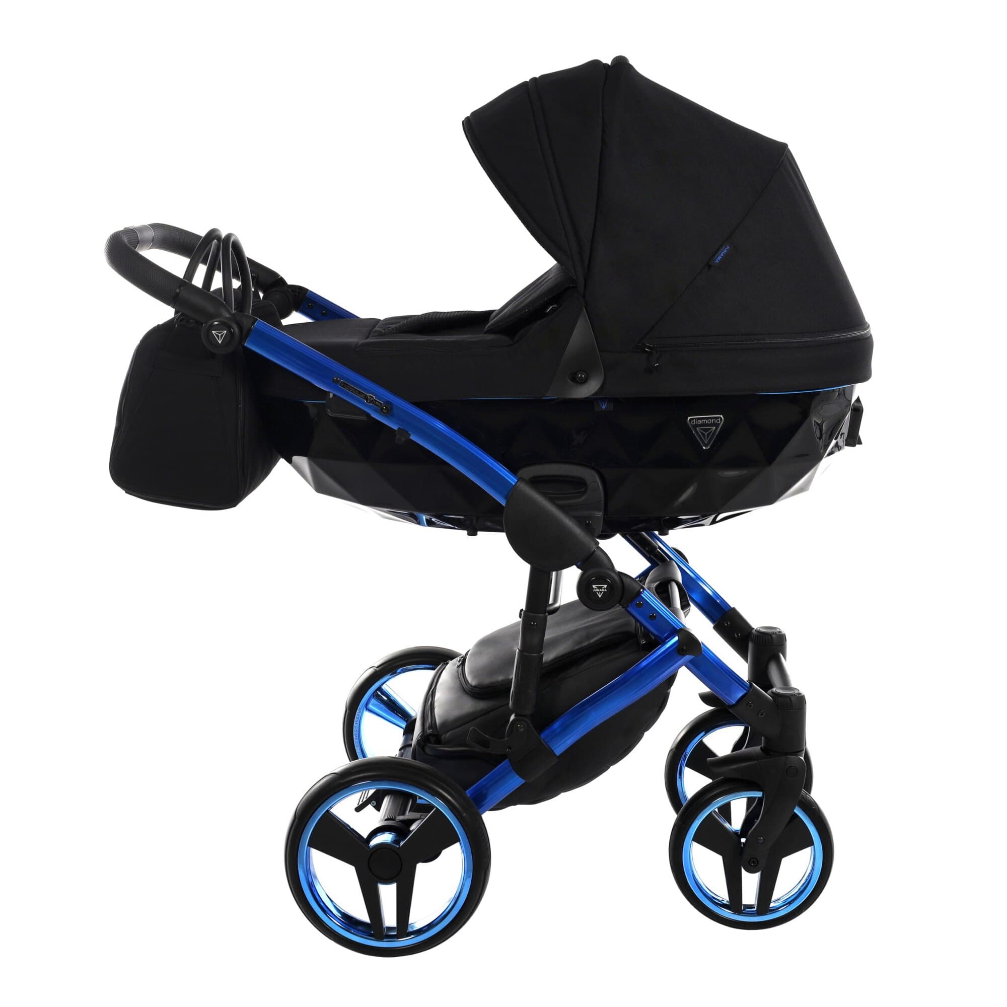 Carucior Individual V2, Junama, 3in1, Aluminiu, Negru/Albastru — imaginea 2