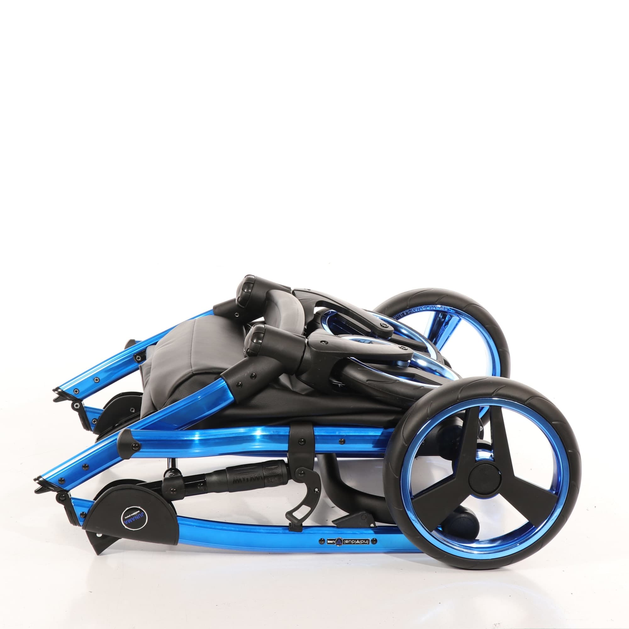 Carucior Individual V2, Junama, 3in1, Aluminiu, Negru/Albastru — imaginea 4