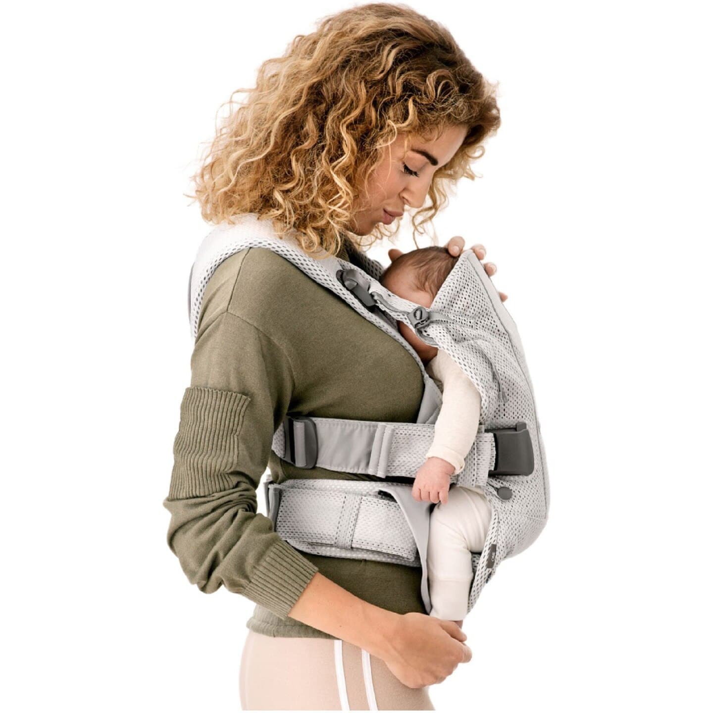 Marsupiu anatomic pentru bebelusi BabyBjorn One Air Anthracite, 3D Mesh — imaginea 3