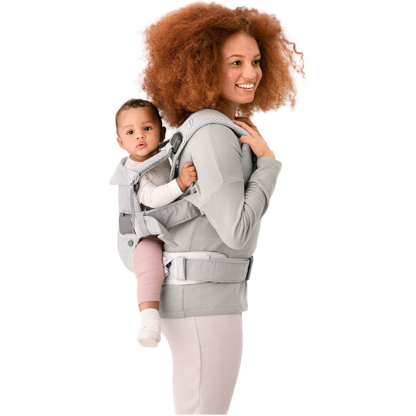 Marsupiu anatomic pentru bebelusi BabyBjorn One Air Anthracite, 3D Mesh — imaginea 4