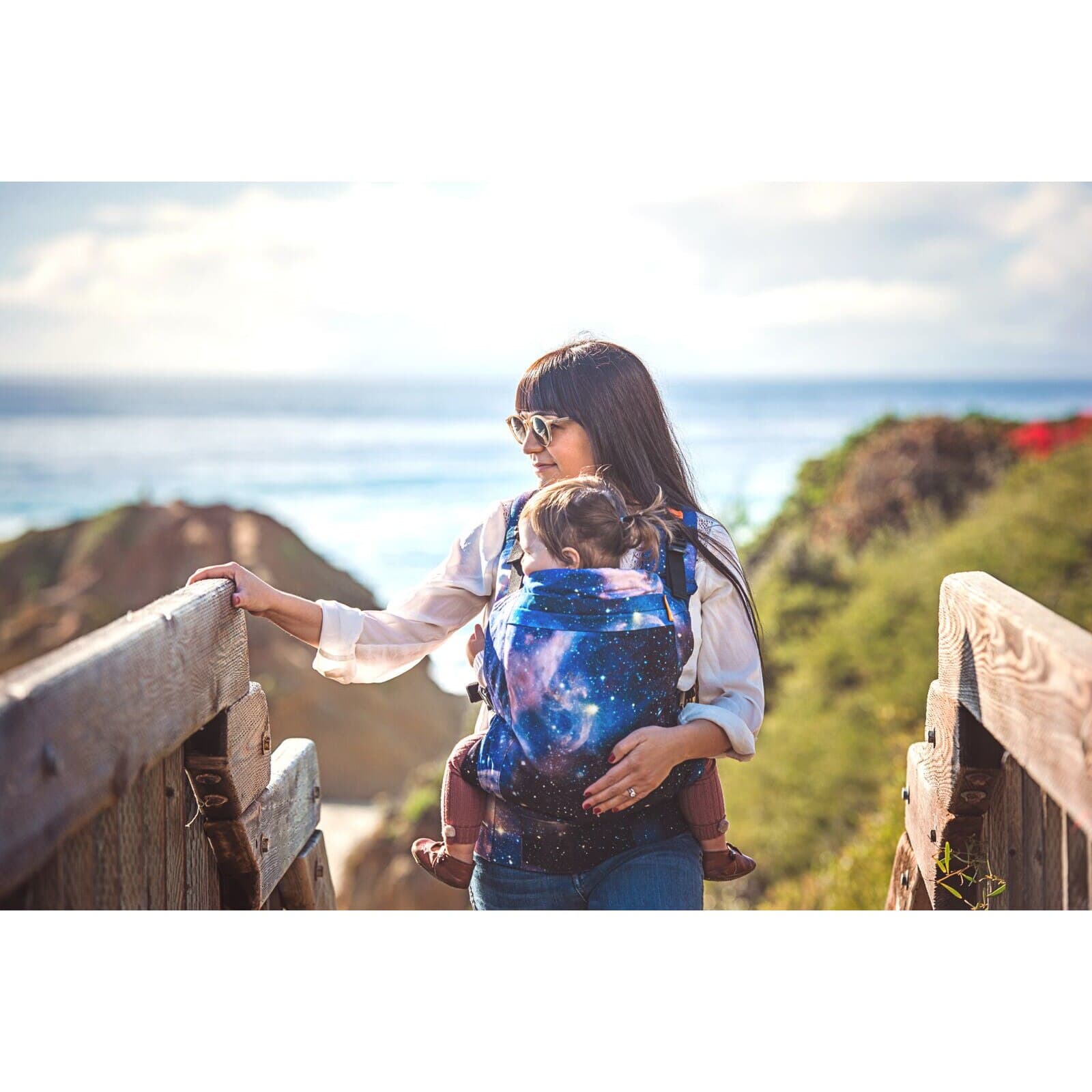 Marsupiu Toddler Carina Nebula, Beco, Bumbac, Albastru cu imprimeu, 1+ ani — imaginea 4