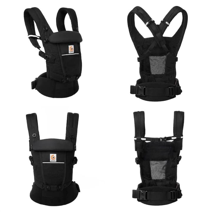 Marsupiu Adapt Soft Flex Mesh, Onyx, Ergobaby — imaginea 2
