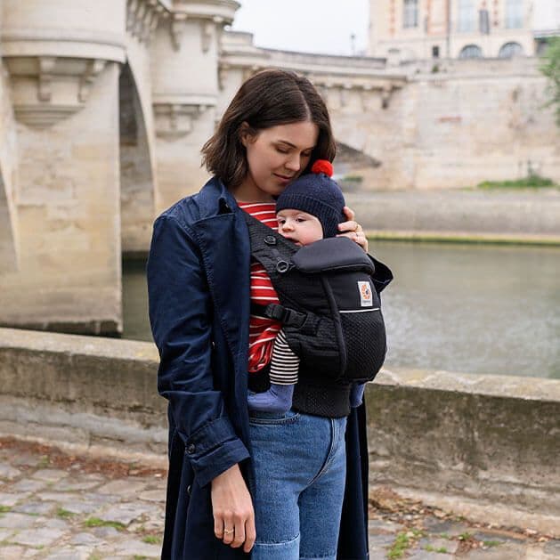 Marsupiu Adapt Soft Flex Mesh, Onyx, Ergobaby — imaginea 3