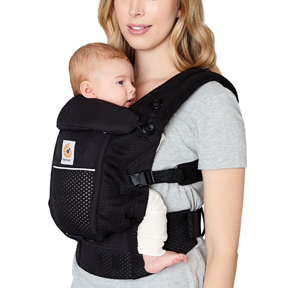 Marsupiu Adapt Soft Flex Mesh, Onyx, Ergobaby — imaginea 4