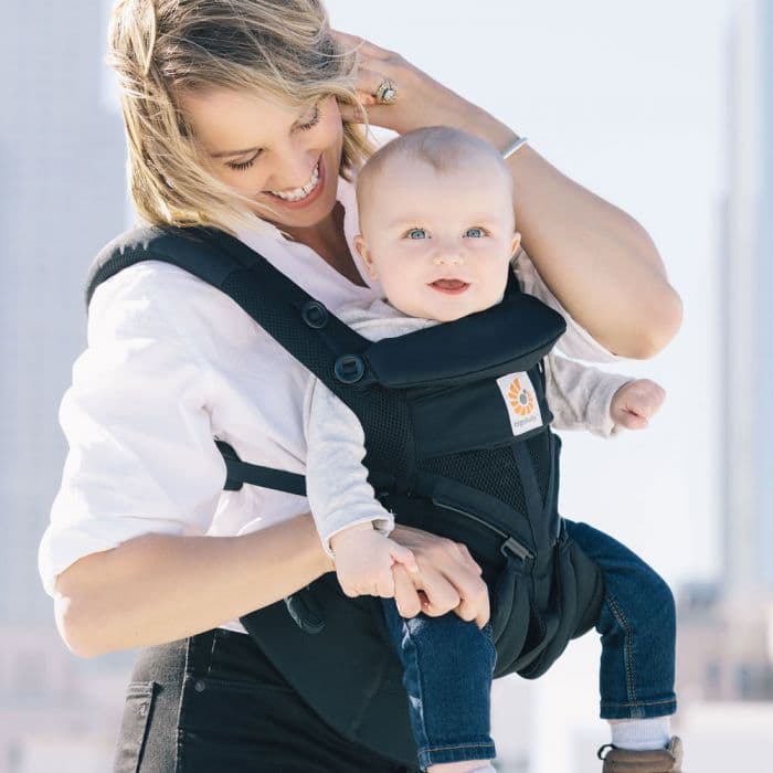 Marsupiu Omni 360 Cool Air Mesh Onyx Black Ergobaby 0+luni — imaginea 5