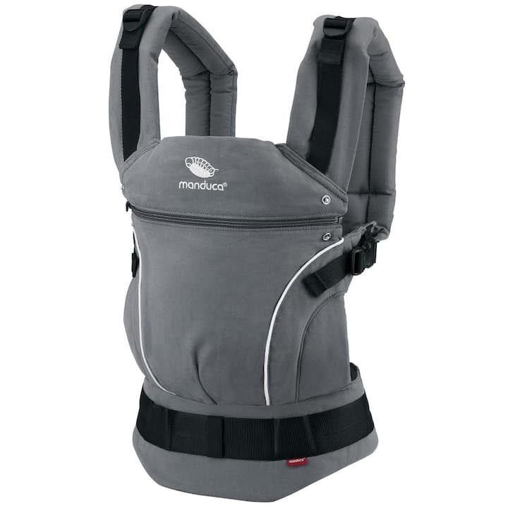 Marsupiu Manduca First PureCotton DarkGrey, pana la 20 kg, 3 pozitii, Gri — imaginea 2