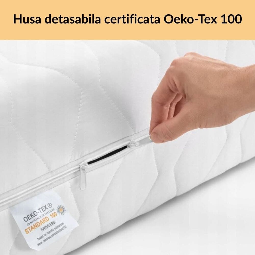 Saltea patut bebe antialergica cu ventilatie Kidizi Air 120x60x10 cm, husa detasabila si lavabila, 0-3 ani — imaginea 5