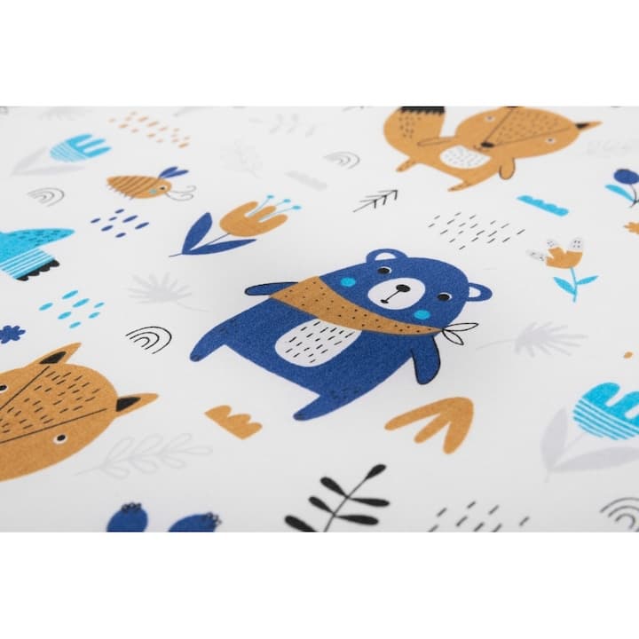 Saltea de spuma Sensillo 120x60 cm Gri/Animale — imaginea 2