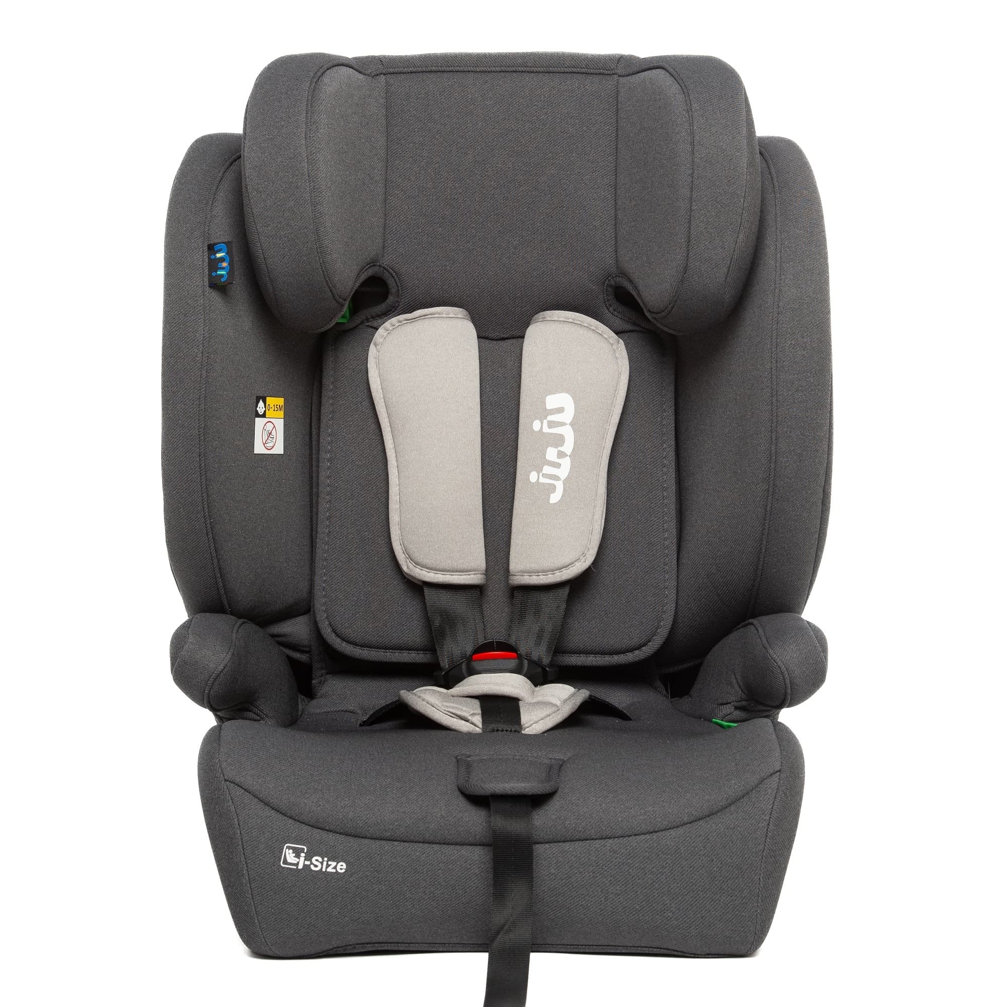 Scaun Auto pentru bebelusi si copii Juju Pro Rider i-Size, 76-150 cm, ISOFIX cu Top Tether, transformabil in inaltator auto, tetiera reglabila, husa detasabila si lavabila, Gri — imaginea 4