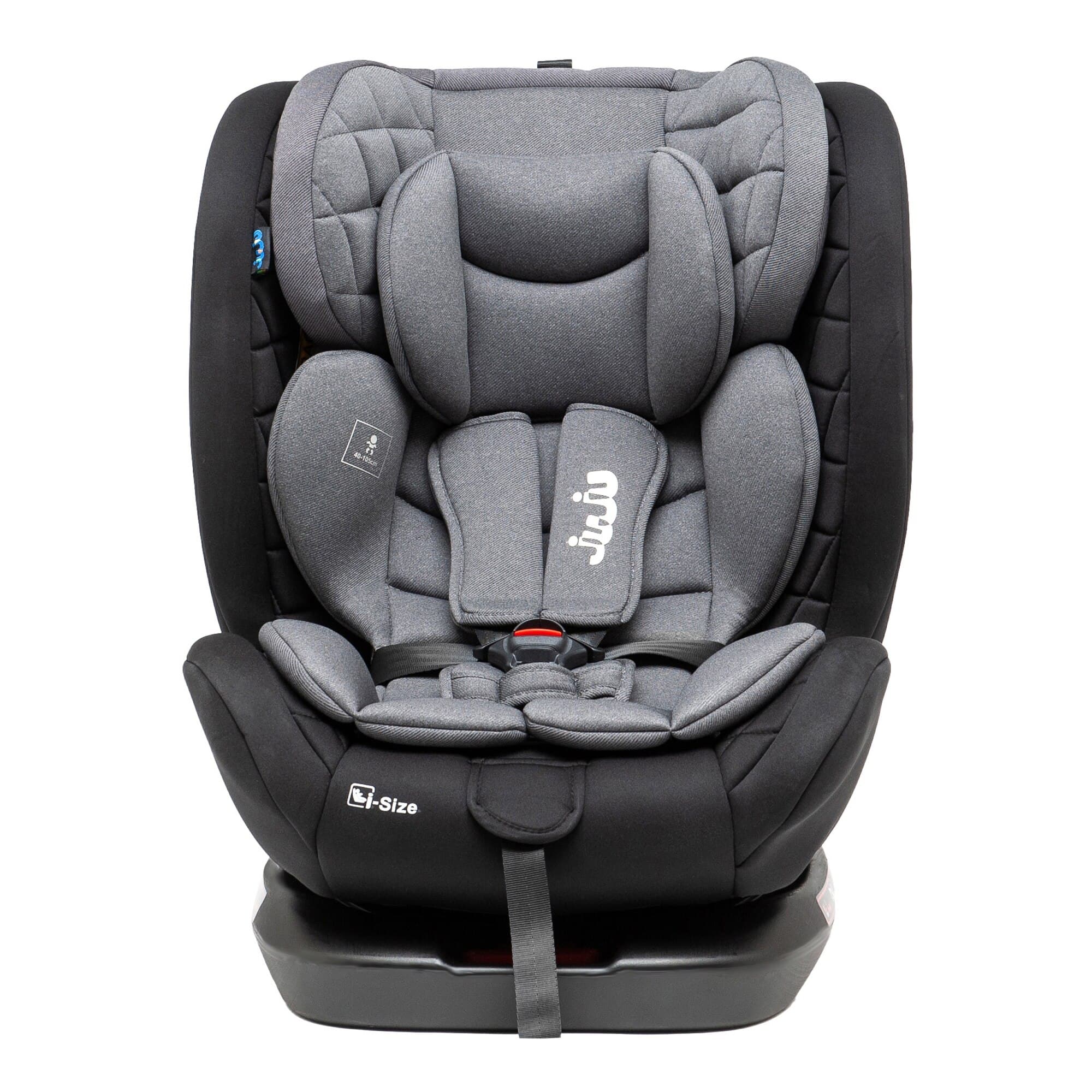 Scaun Auto pentru bebelusi si copii Juju Total 360 i-Size, 40-150 cm, 0-12 ani, ISOFIX cu Top Tether, rotativ 360 grade, pozitie de somn, spatar reglabil in 4 pozitii, tetiera reglabila, husa detasabila si lavabila, negru — imaginea 4