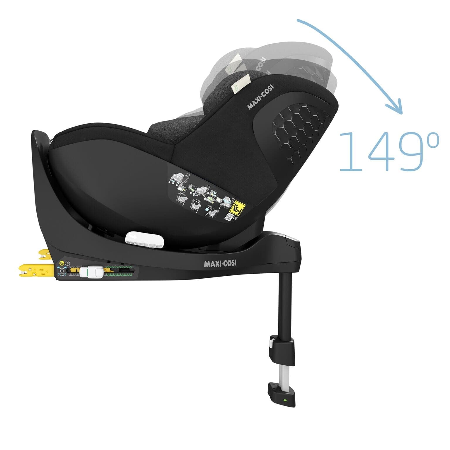 Scaun auto pentru copii Maxi-Cosi Mica Pro Eco I-Size Authentic Black, 40-105 cm, negru — imaginea 3