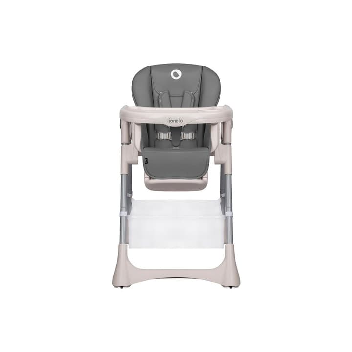 Scaun de masa, Lionelo, Zanna, Reglabil, 4 Pozitii pe inaltime, Spatar reglabil in 3 pozitii, Pliabil, din Metal, Conform cu standardul european de securitate EN14988, Gri — imaginea 2