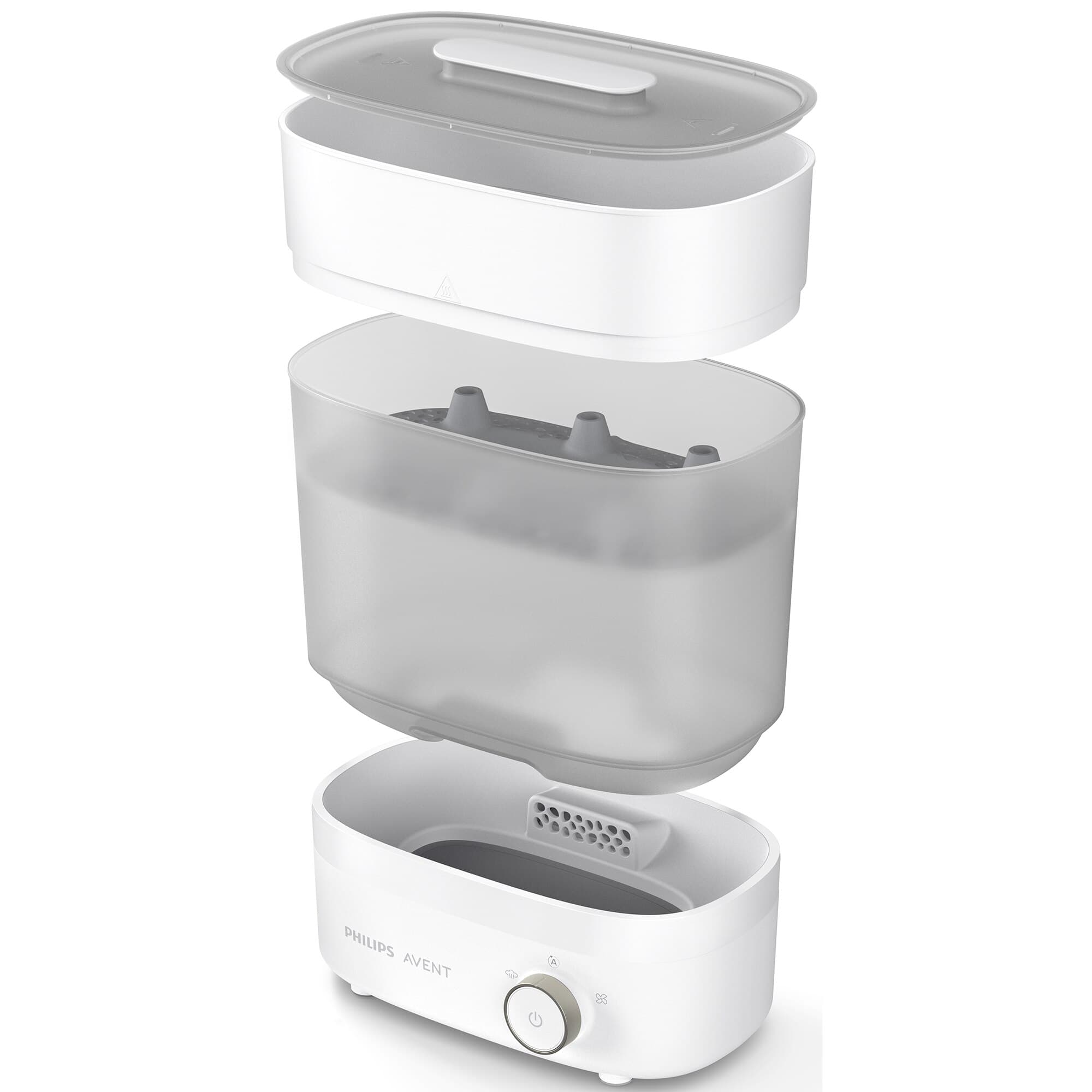 Sterilizator electric si uscator de biberoane Philips Avent Premium SCF293/00, sterilizare si uscare in 40 de min, tava de scurgere, design compact, 220V — imaginea 5
