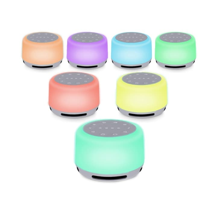 Dispozitiv Sunet Alb, LittleDomi, Functie Lampa de Veghe, Memorie, Timer, Portabil, Autonomie 10h, White Noise, pentru Bebelusi si Adulti, Reincarcabil, 24 Sunete — imaginea 2