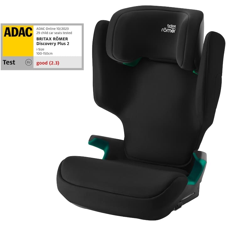 Scaun auto cu isofix pentru copii Britax Romer, Discovery Plus 2, Space Black, 3.5-12 ani, 100-150 cm, 15-36 kg, testat ADAC
